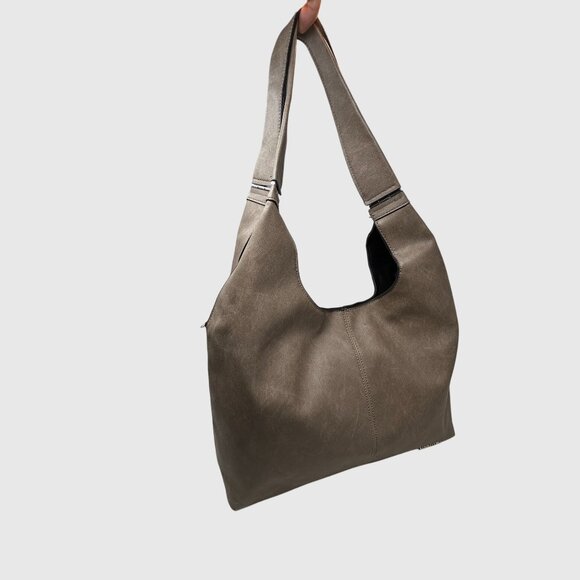 Calvin Klein Kylee Tote In Fawn Faux Leather Hobo Shoulder Bag - Picture 2 of 11